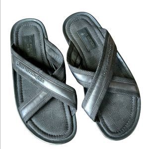 Louis Vuitton Black Damier Thong Sandals